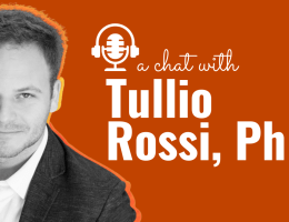 Featured blog post graphic for a chat with Tullio Rossi, PhD on The Social Academic blog