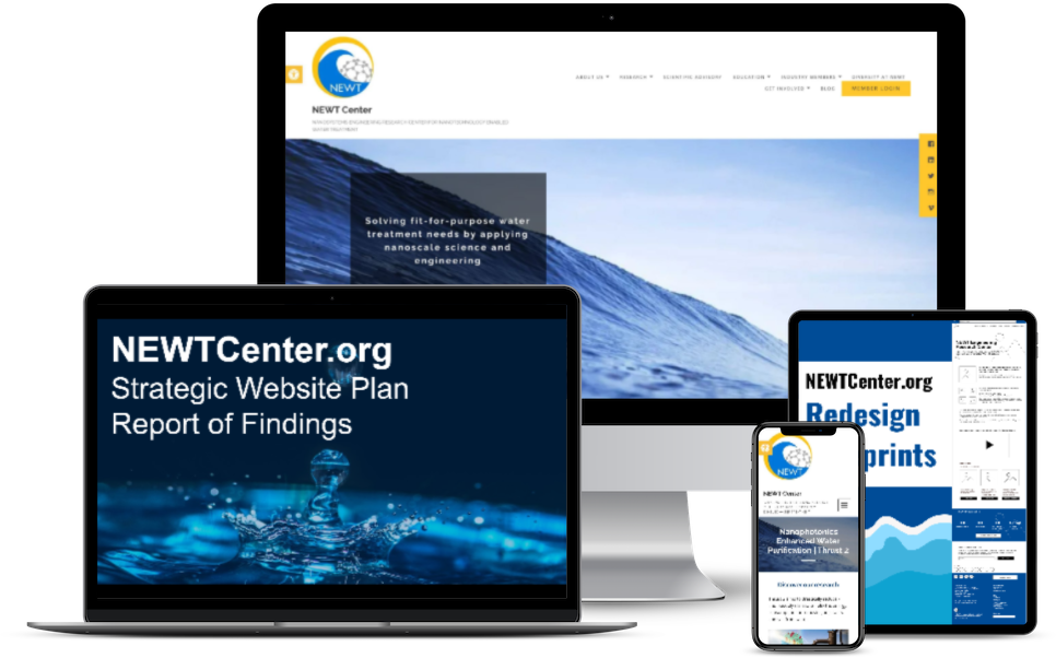 Screenshots of the NEWT Engineering Research Center Website