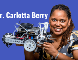 Carlotta Berry with robot