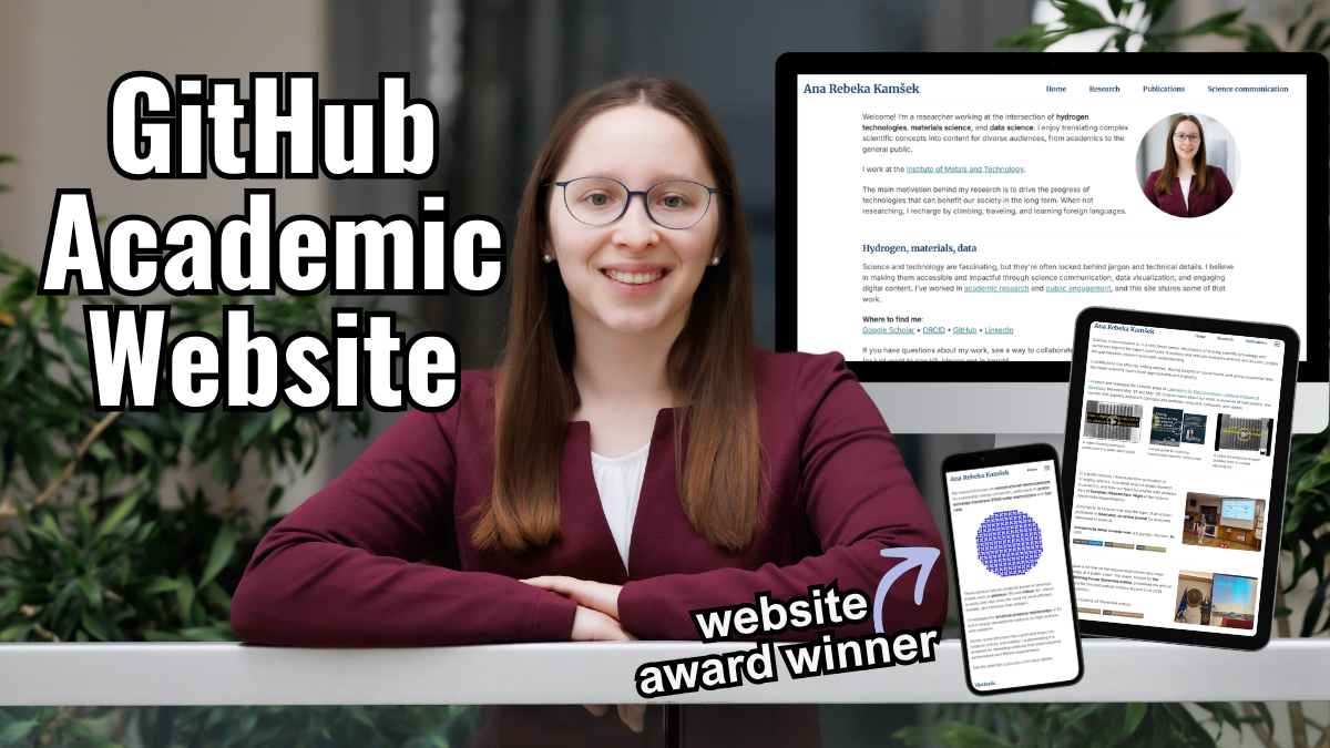 Making Her Github Academic Website with Dr. Ana Rebeka Kamšek
